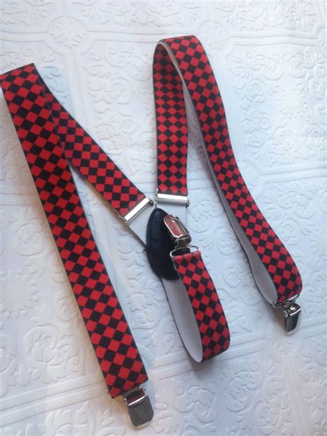 Suspenders Checkered Suspenders Red Suspenders Baby Red Suspenders