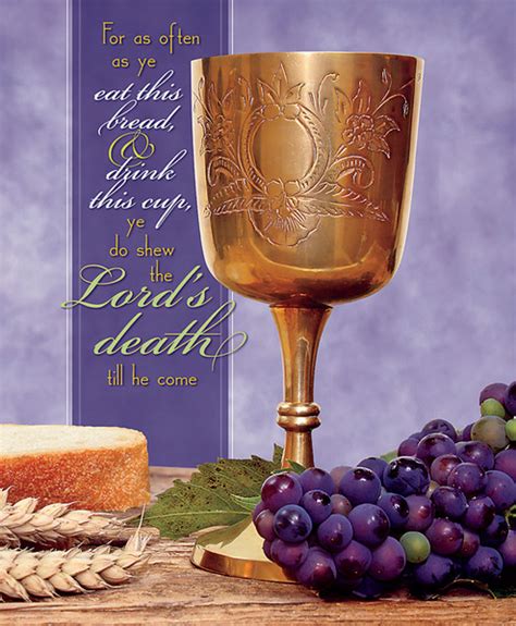 These communion bulletins feature designs that embody the true essence of the communion tradition. Church Bulletin 14" - Communion - Bread and Cup (Pack of 50)