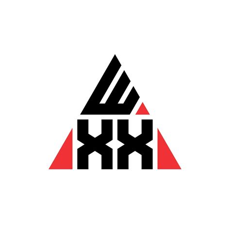 Wxx Triangle Letter Logo Design With Triangle Shape Wxx Triangle Logo