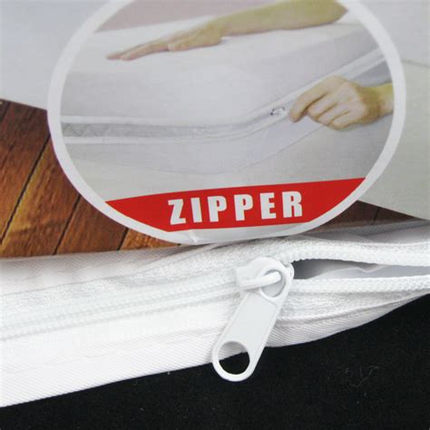queen size zippered mattress cover vinyl protector allergy dust bug waterproof ebay