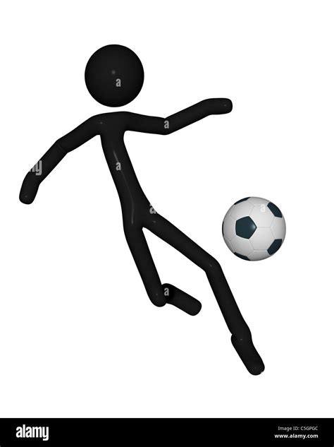Stick Man Jugando Al Fútbol O Soccer Fotografía De Stock Alamy