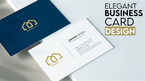 Simple And Elegant Business Card Design Adobe Photoshop Youtube