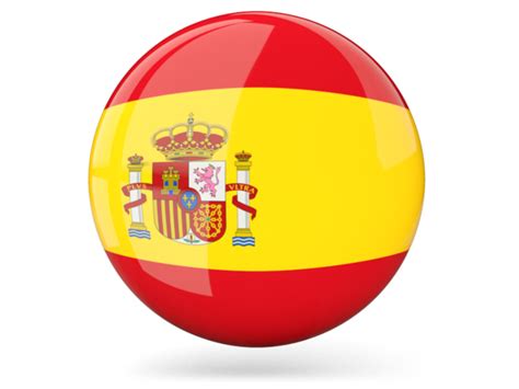 Willkommen im spanien flaggen shop von flaggenplatz. Glossy round icon. Illustration of flag of Spain