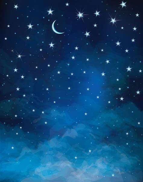 Night Sky Backdrop Moon And Star Astronomy Universe Etsy Night Sky