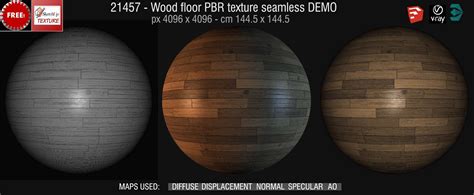 Wood Floor PBR Texture Seamless 21457
