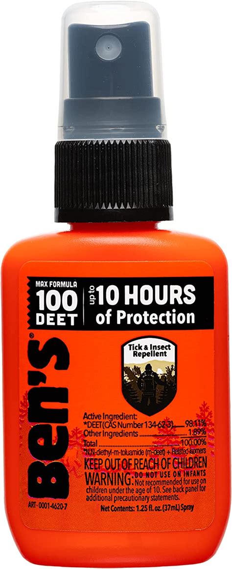 Amazon Com Ben S 100 Tick Insect Repellent 1 25 Oz Pump Spray Tick