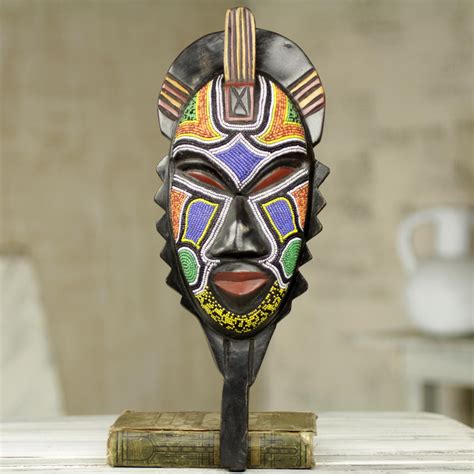 Original African Beaded Mask Of Swahili Medicine Man Swahili Healer