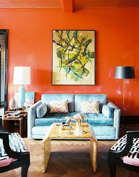 Geometric wall paint still remains a kind of a stylish interior statement. Paint walls - paint ideas for orange wall design ...