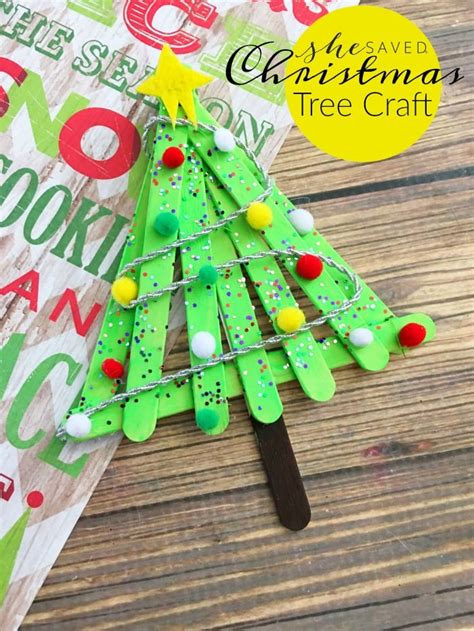 Simple Popsicle Christmas Tree Craft Project She Saved