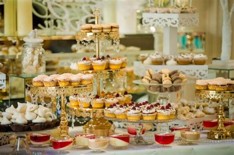 Premium Photo Delicious Sweets On Candy Buffet Wedding Candy Bar