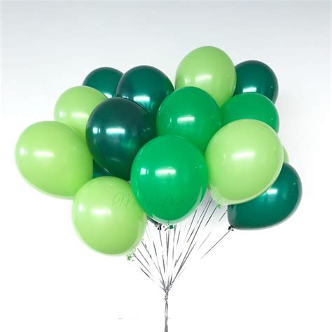 Helium Balloons Bouquet Pearl Forest Green Fashion Emerald Green