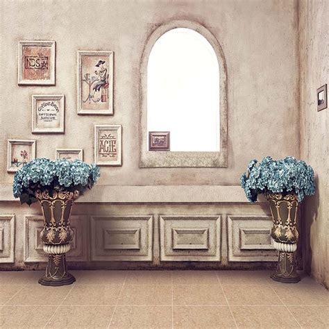 Vinyl Photography Background Computed Printed Vintage Castle Indoor