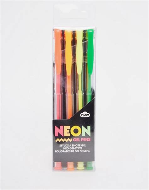 Npw Neon Gel Pens In 4 Pack