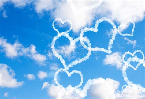 Cloud Hearts In The Sky Stock Image Image Of Light Flecks 64851121