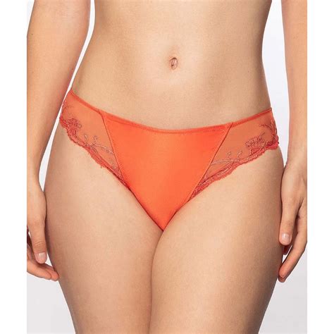 Splendeur Soie Silk Brief In Tropical Orange For Her From The Luxe