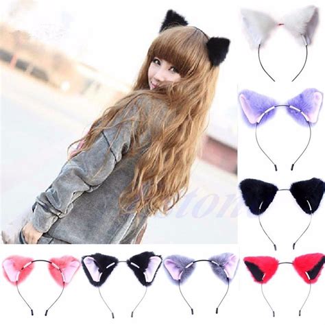 Furry Cat Ears Headband Street Stylers