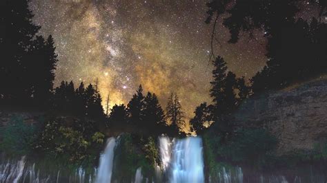 Enchanted Waterfall Beneath The Milky Way 4k A Yosemite Channel