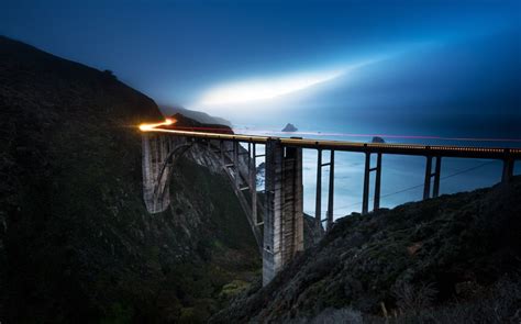 Bixby Bridge Blue Hour Ocean View 4k California Big Sur Hd