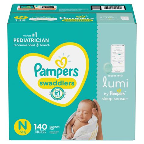 Pampers Lumi Swaddlers Enormous Pack Diapers Size Newborn 140 Ct Shipt