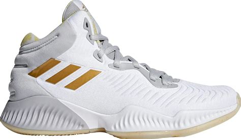 Adidas Mens Mad Bounce 2018 Basketball Shoeswhitegold