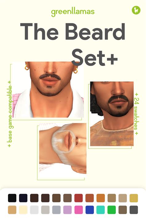 The Beard Set Gl Create A Sim The Sims 4 Curseforge