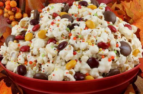 Fall Harvest Popcorn Recipe Thanksgiving Party Food Healthy Snacks
