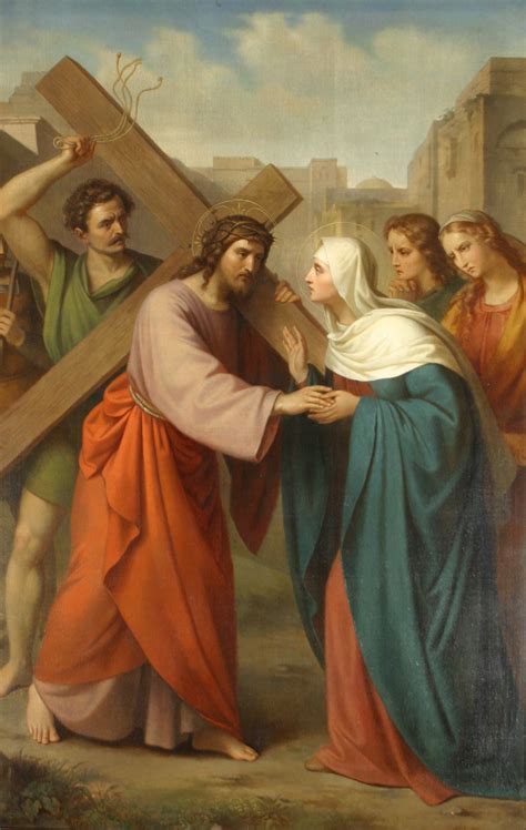4 Estación Jesús Encuentra A Su Madre Com Imagens Arte Católica