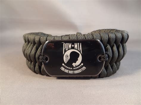 “pow mia you are not forgotten” paracord bracelet high caliber creations