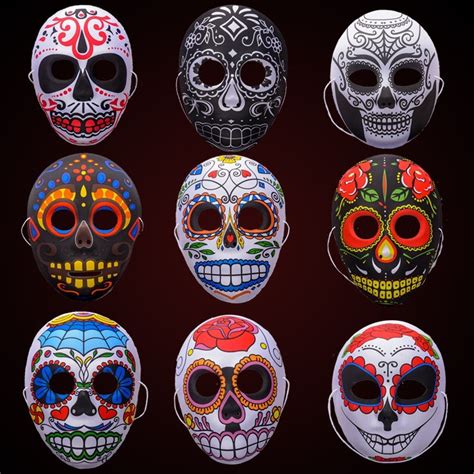 Eva Halloween Skull Mask Painted Peking Opera Mask Fullface Party Adul