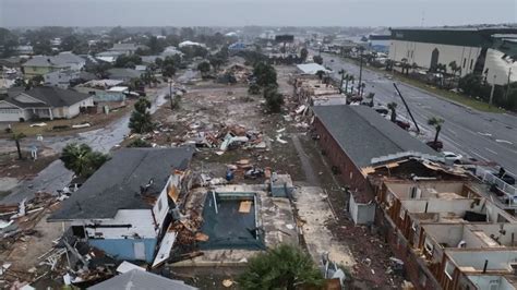 Florida Tornadoes Beachfront Home Left Tilting To The Side Supported