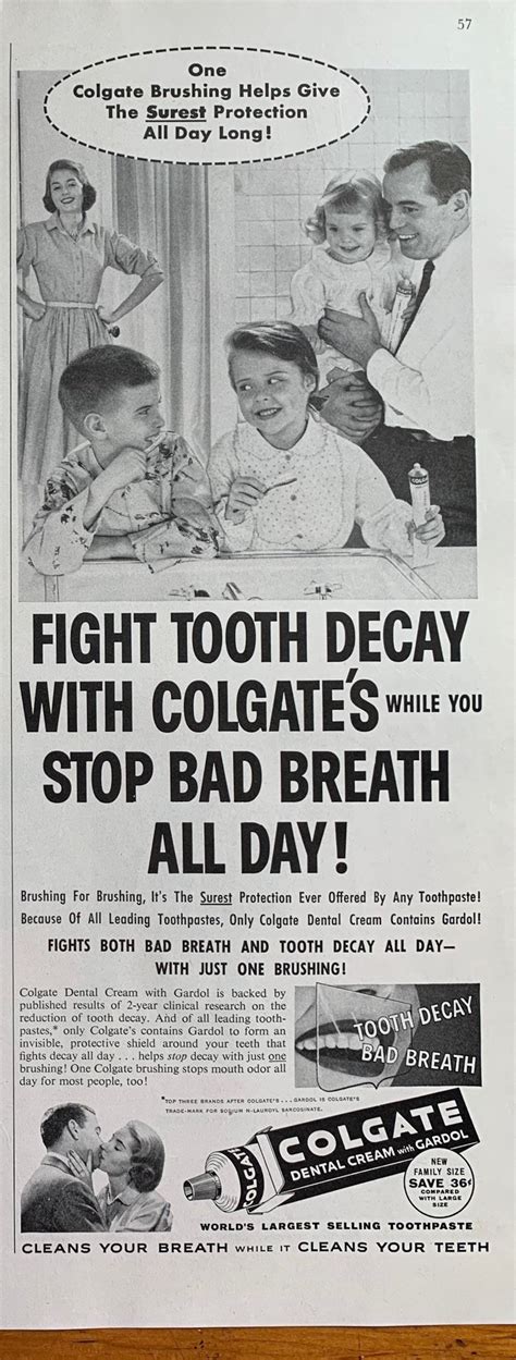 Vintage S Colgate Toothpaste Ad Etsy