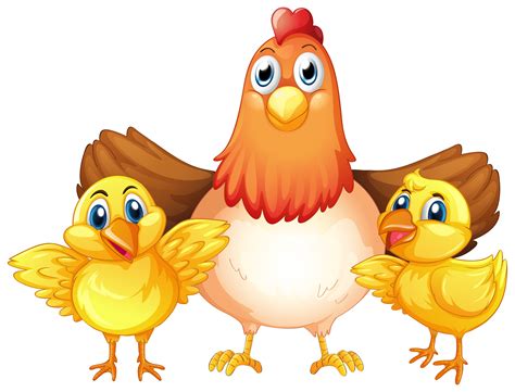 Chicken And Chick Character 418264 Vector Art At Vecteezy
