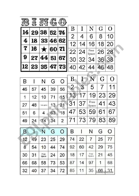 Bingo Numbers Esl Worksheet By Carolgallao