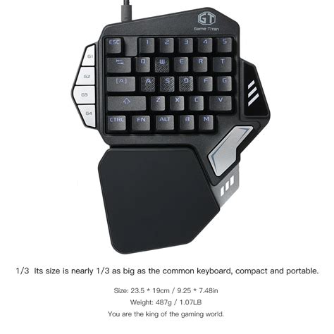 Delux T9x One Hand Mechanical Gaming Keypad M618 Plus Rgb Wired