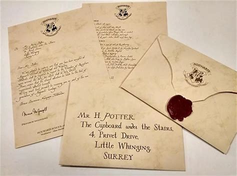 Harry Potter Carta De Aceptaci N Hogwarts