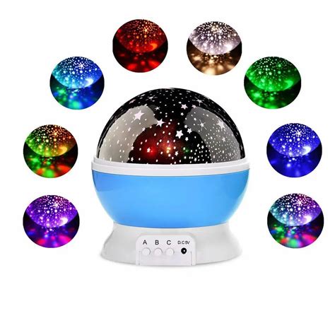 Star Sky Night Light Led Rotating Projector Novelty Lighting Kids Baby