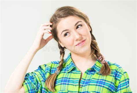 Wondering Teen Pigtails Stock Photos Free And Royalty Free Stock Photos