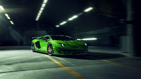Download 3840x2160 Wallpaper Lamborghini Aventador Svj Green Car 4k