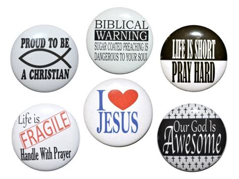Special Offer 6 Christian Buttons Religious Pins I Love Jesus Etsy