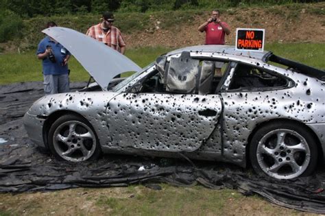 Porsche Video Porsche 911 Wrecking With 10000 Rounds Of Ammunition