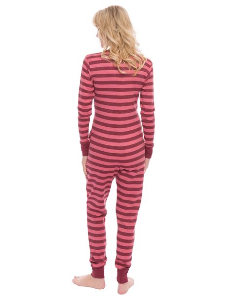 Womens Waffle Knit Thermal Onesie Pajama Noble Mount