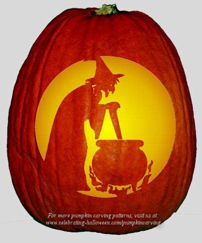 Witch Cauldron Pumpkin Pattern Pumpkin Carving Pumpkin Carvings