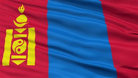 Flag Of Mongolia Background Seamless Loop Animation Stock Footage Video