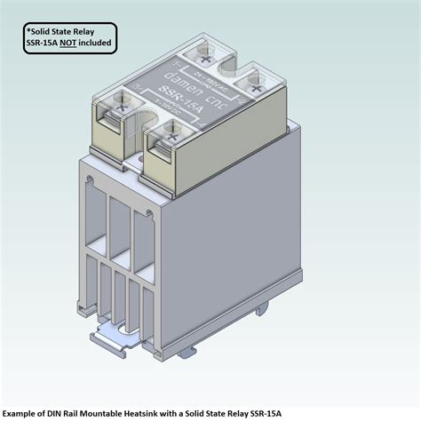 Din Rail Mountable Heatsink For Solid State Relayssr 15 40amps