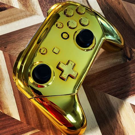 Custom Chrome Gold Switch Pro Controller Etsy In 2021 Switch