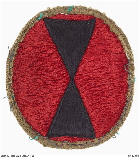 Us Army 7th Infantry Division Formation Patch Yvonne Barrett