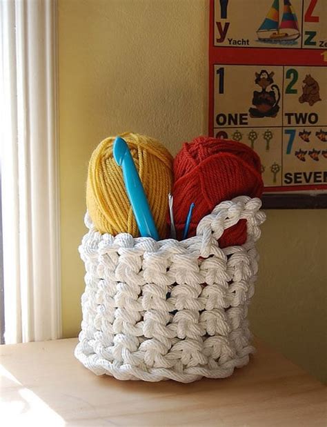 How To Crochet Rope Basket Make