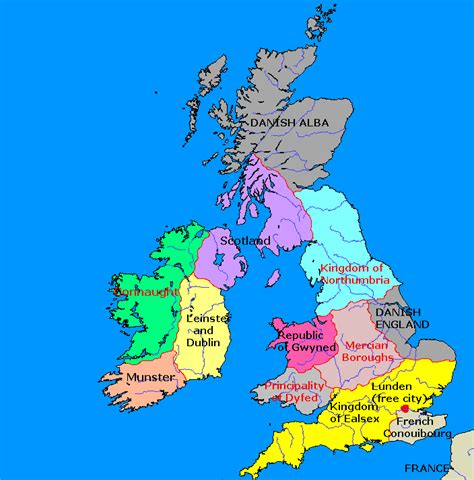 Some countries such as france and england. British Isles Map Challenge | Alternate History Discussion