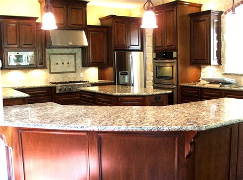 Cherry Cabinets With Quartz Countertops Kitchen Counter Top Ideas