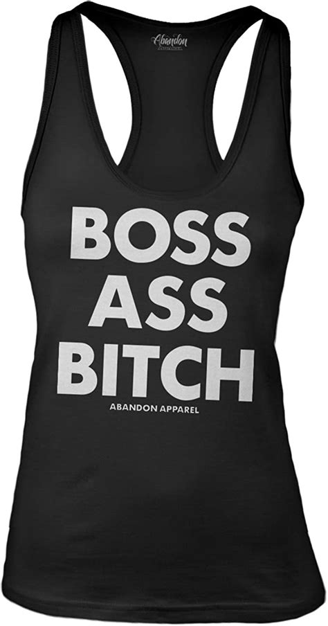 Abandon Apparel Womens Boss Ass Bitch 20 Tank Top 2x Large Black Clothing